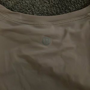 Light pink lululemon tee open back size 2
